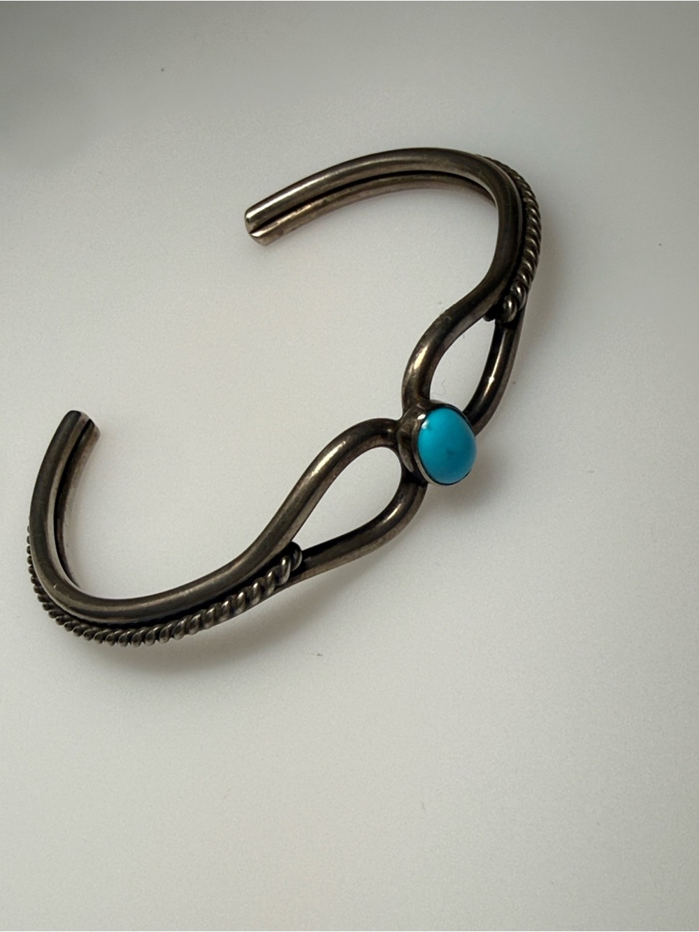 Turquoise Stone Sterling Cuff Bracelet